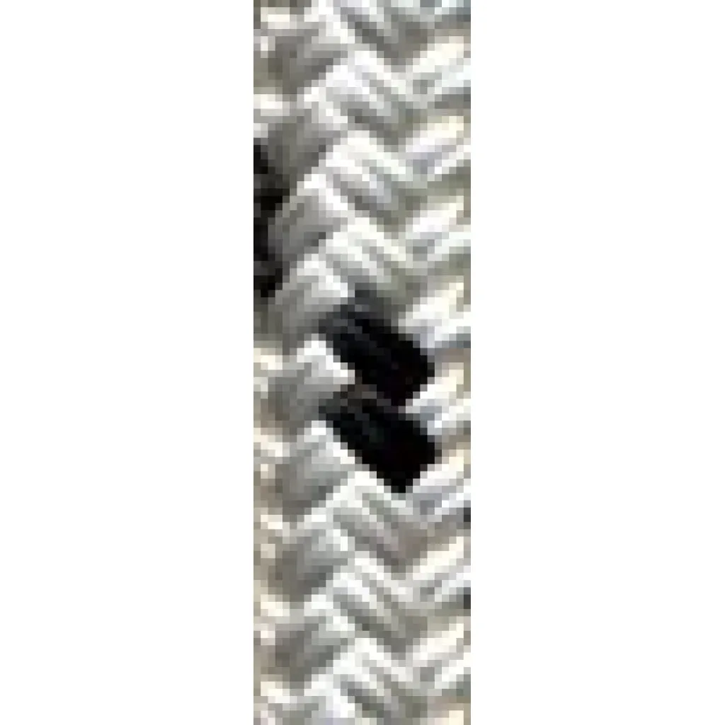 Polyester Braid - 1/4" White w/Black Tracer $/FT