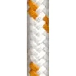 Polyester Braid - 5/16" White w/Gold $/FT