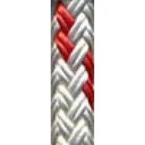 Polyester Braid - 5/8" White w/Red $/FT