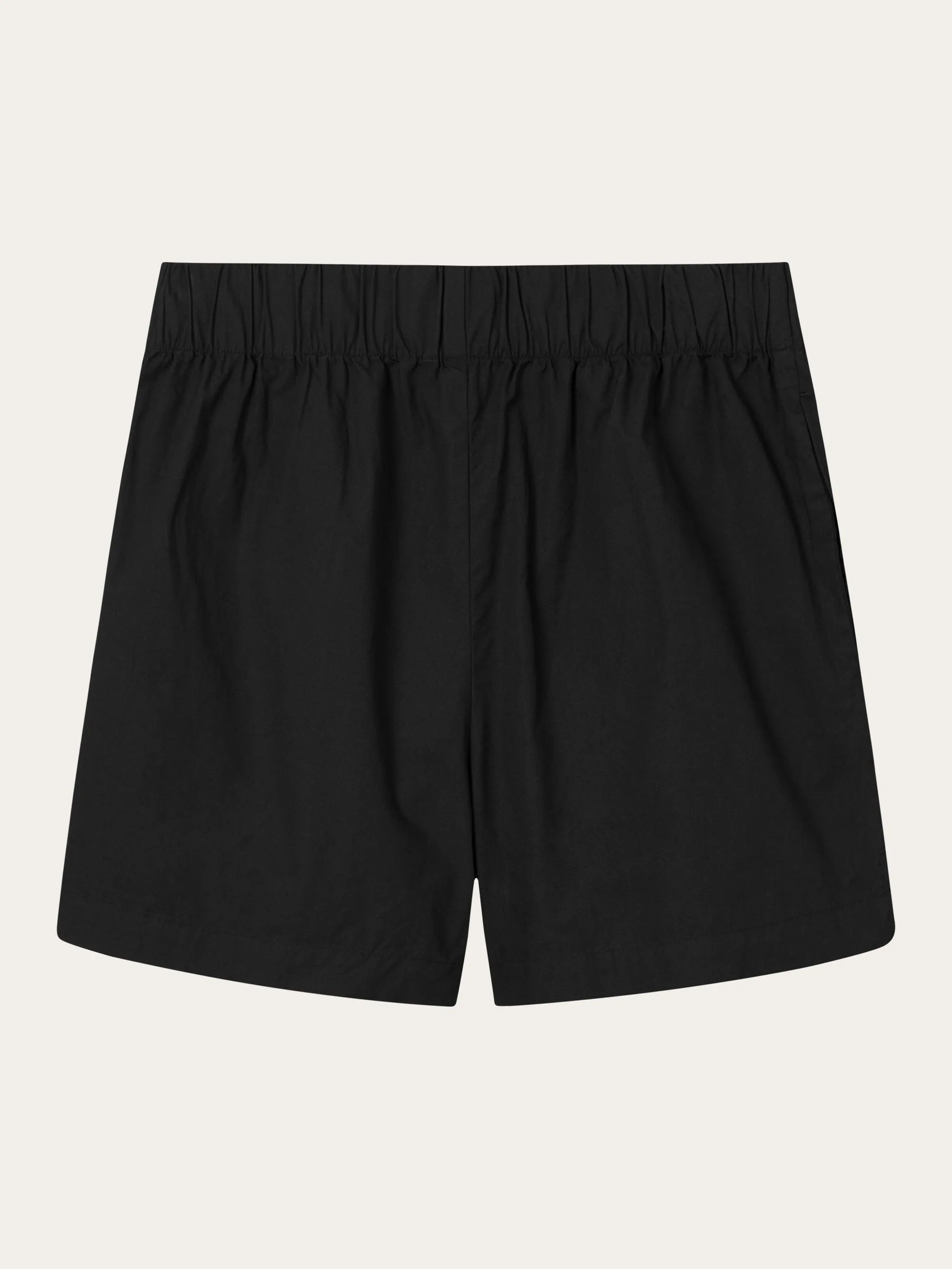 Poplin elastic waist shorts - Black Jet