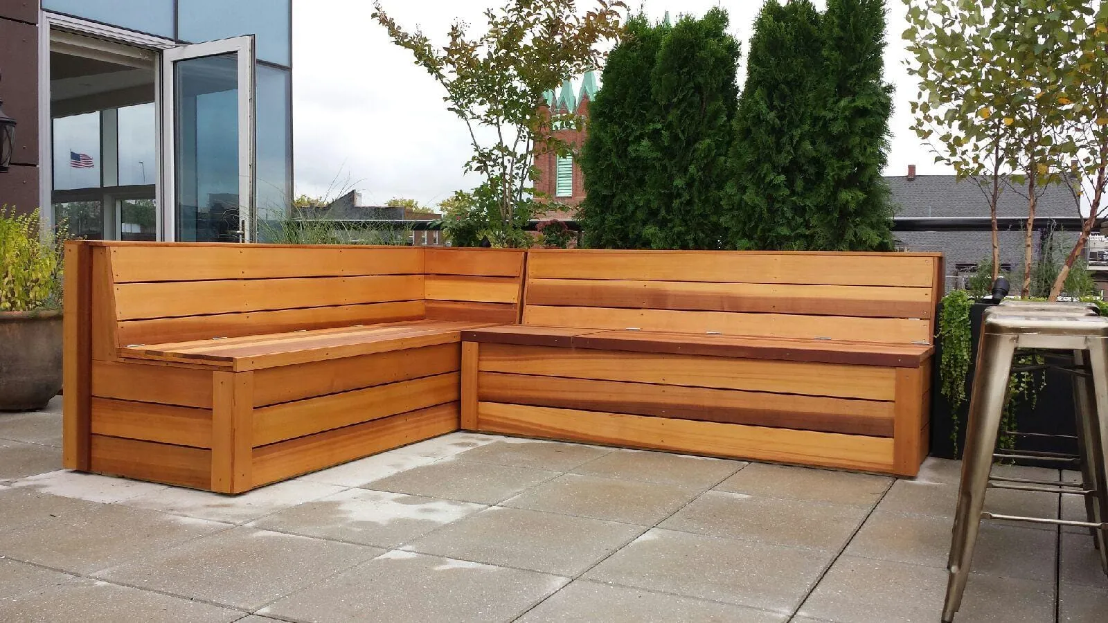 Rooftop or Backyard Planter Bench Combo