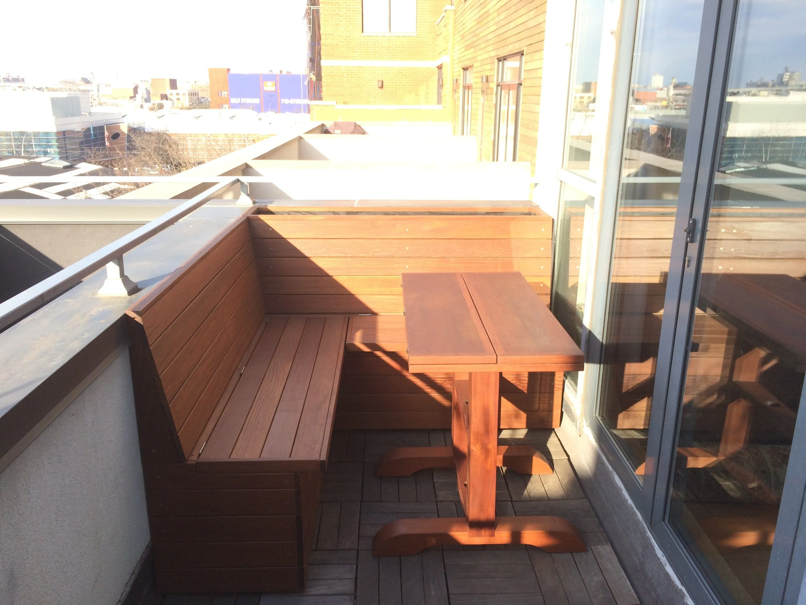 Rooftop or Backyard Planter Bench Combo