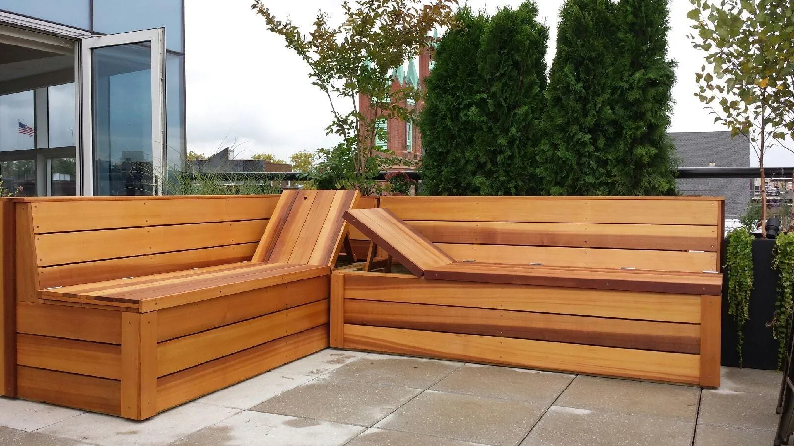 Rooftop or Backyard Planter Bench Combo