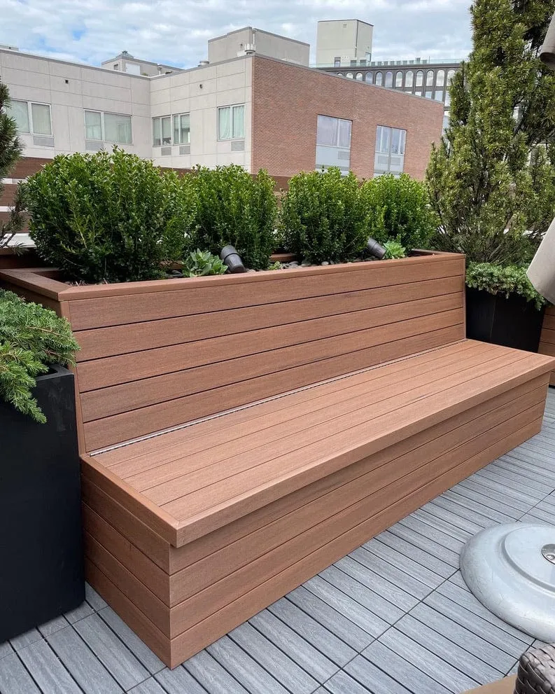 Rooftop or Backyard Planter Bench Combo