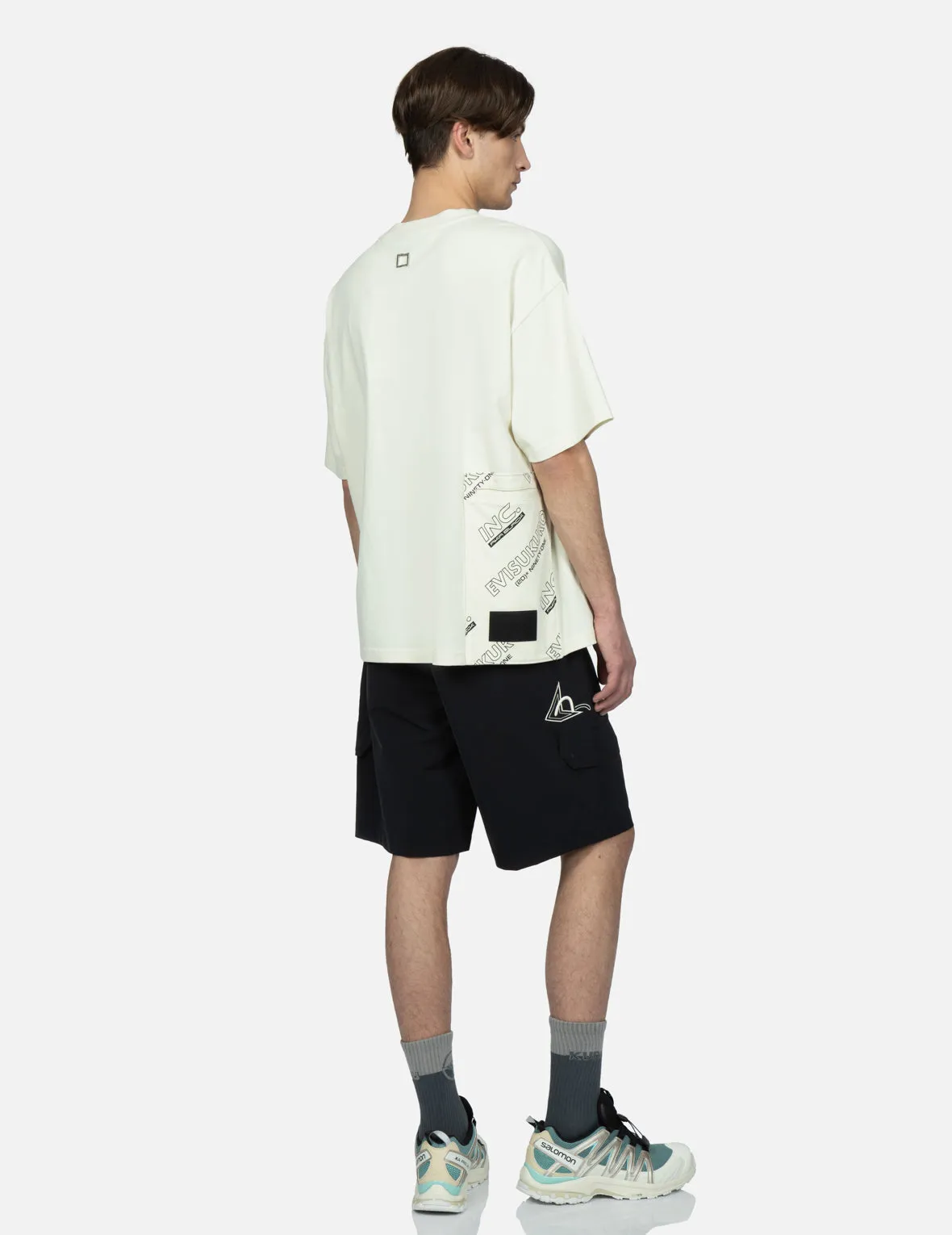 Seagull and Logo Embroidery Shorts