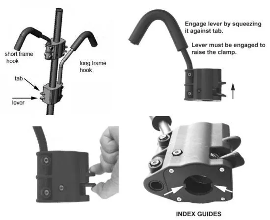 Short-Wide Frame Hook for Recumbent Bike Racks - Precision Slide