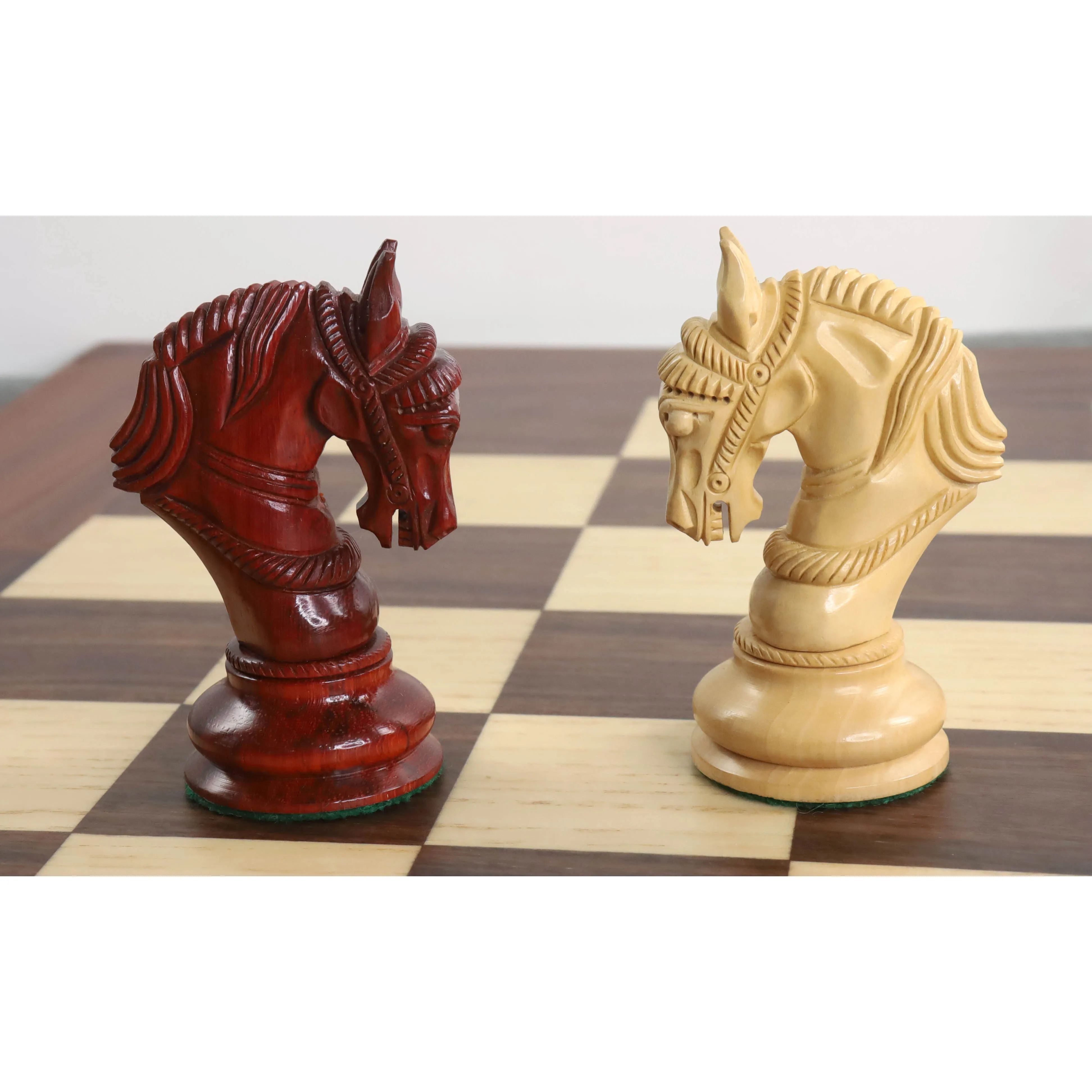 Slightly Imperfect 4.5" Imperator Luxury Staunton Chess Set - Chess Pieces Only - Bud Rosewood - Triple Weight