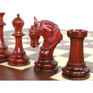 Slightly Imperfect 4.5" Imperator Luxury Staunton Chess Set - Chess Pieces Only - Bud Rosewood - Triple Weight