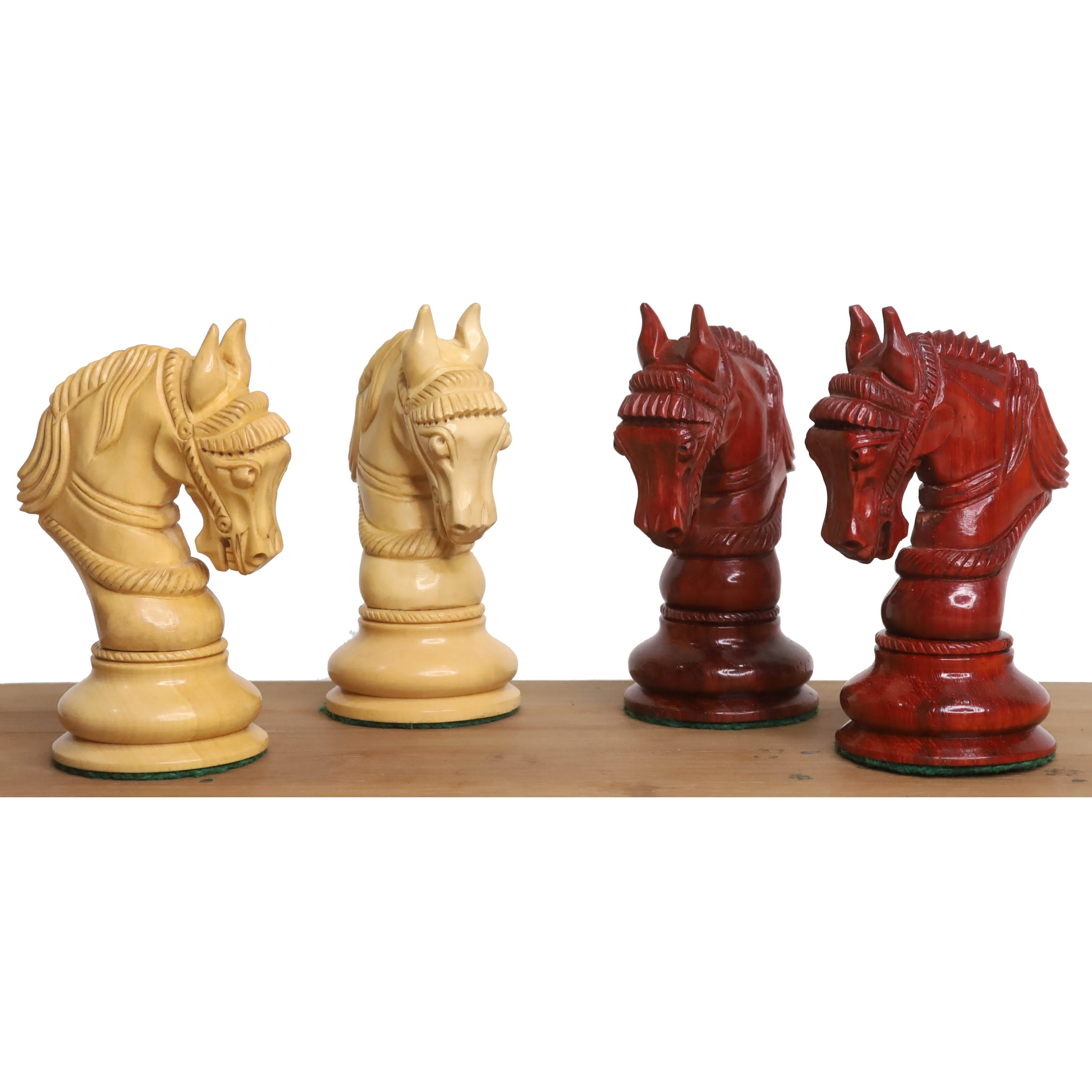 Slightly Imperfect 4.5" Imperator Luxury Staunton Chess Set - Chess Pieces Only - Bud Rosewood - Triple Weight