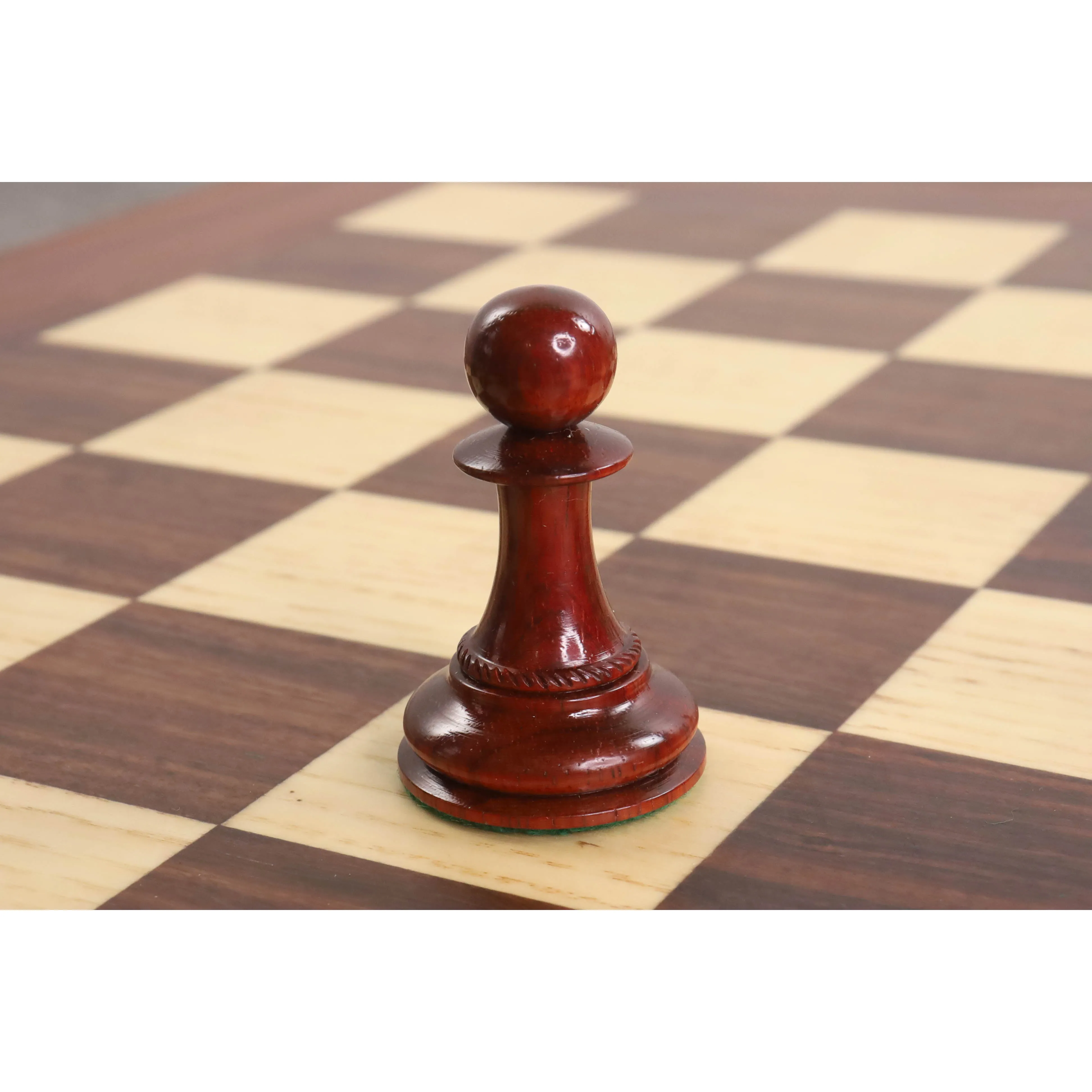 Slightly Imperfect 4.5" Imperator Luxury Staunton Chess Set - Chess Pieces Only - Bud Rosewood - Triple Weight