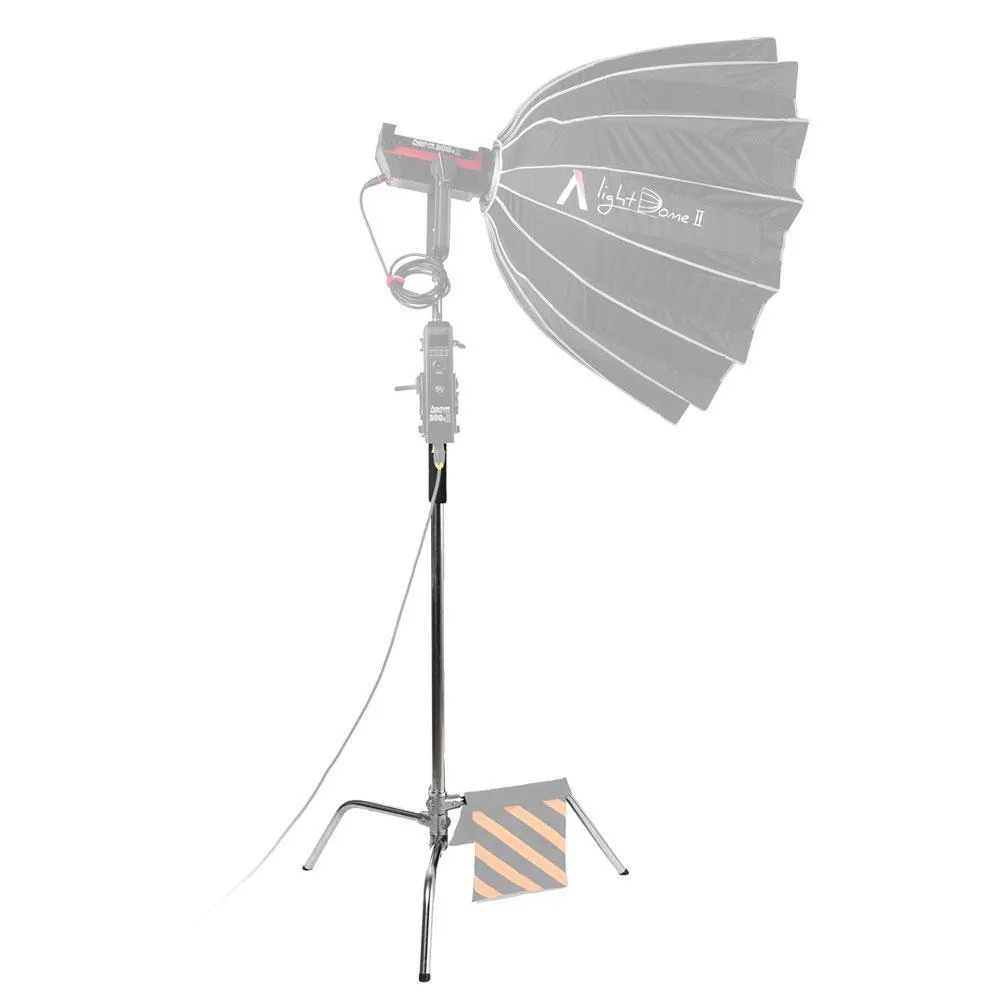 Spectrum Silver Heavy Duty Photographic C-Stand With Boom Arm With Castor Wheels Set - Bundle