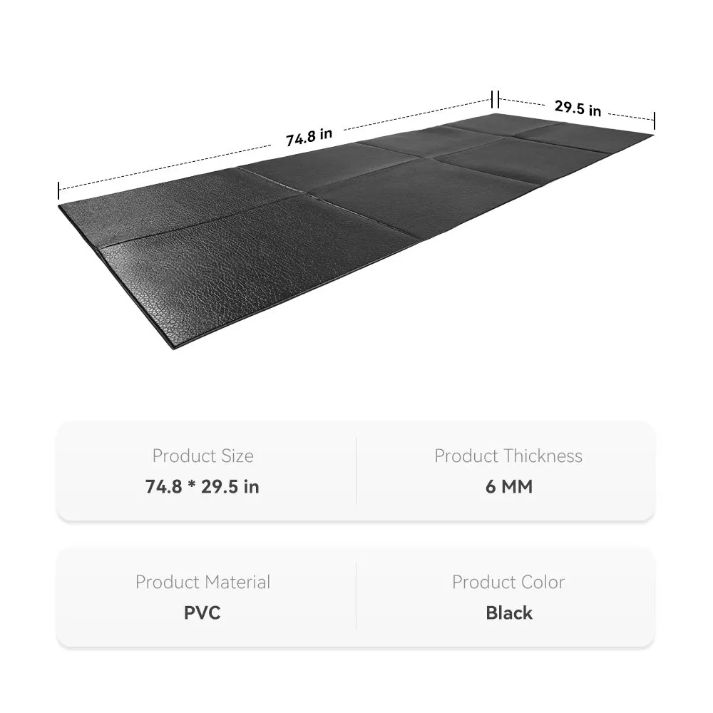 SupeRun®  Foldable Treadmill Mat Black - Waterproof, Anti-Slip, Noise-Reducing Design