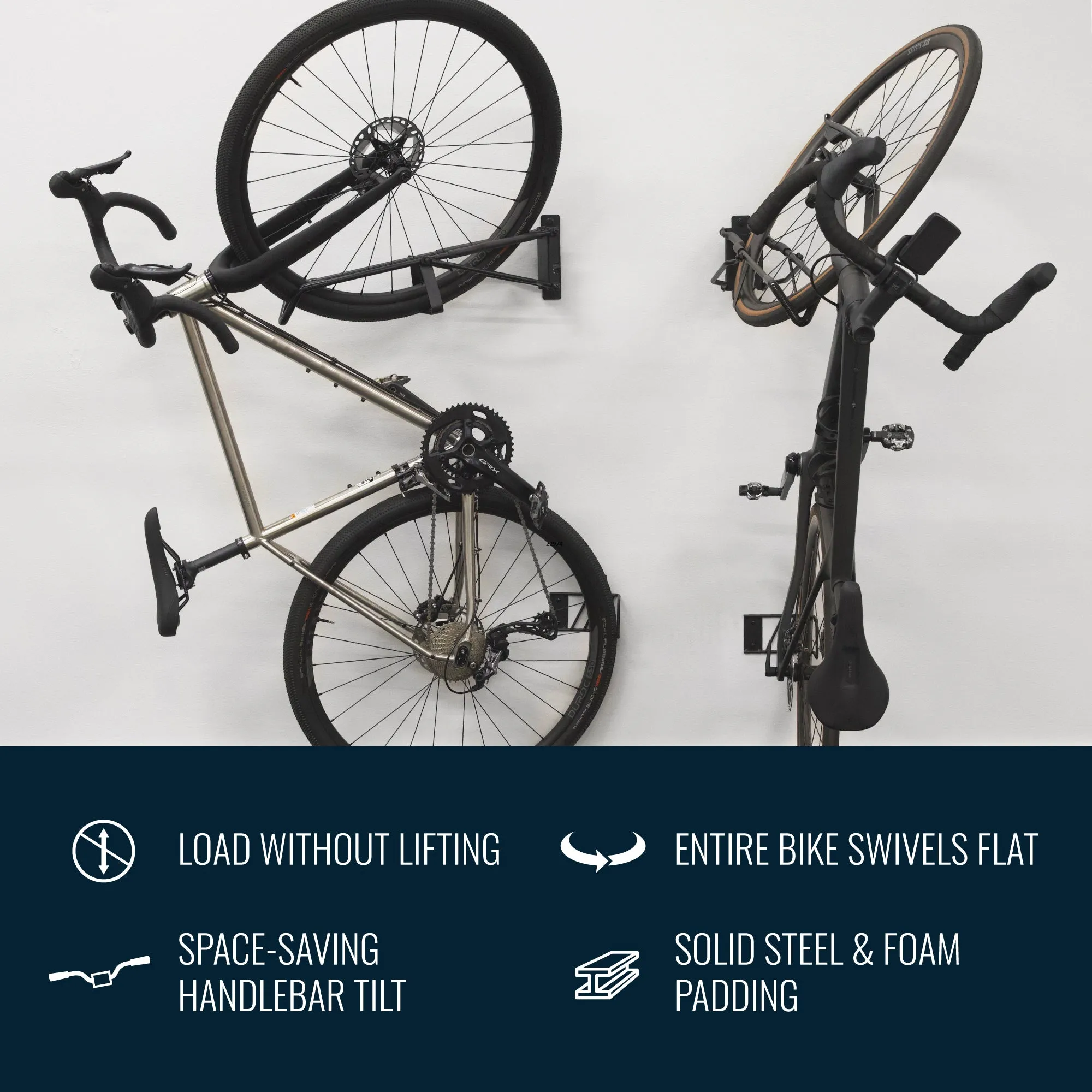 SwivelStow No-Lift Road & Gravel Bike Rack