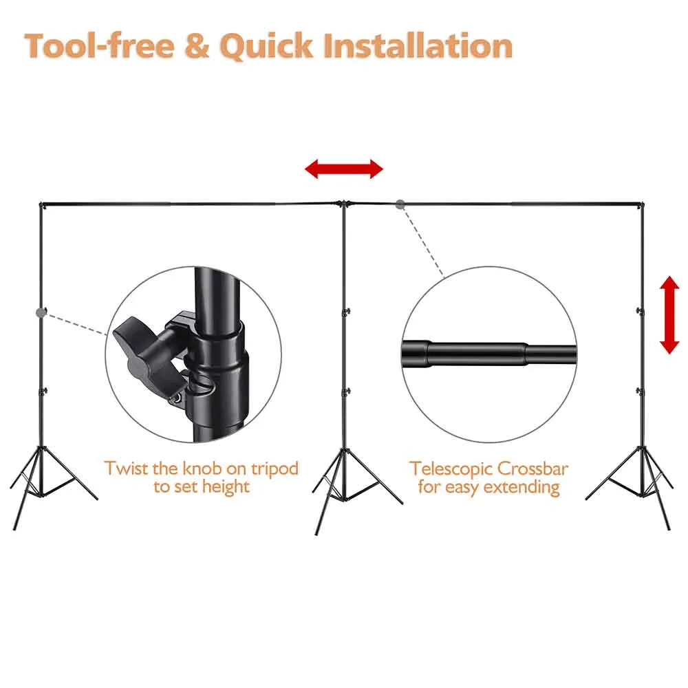 TheLAShop 20x10 ft Backdrop Stand Photo Studio Party Backdrop Support