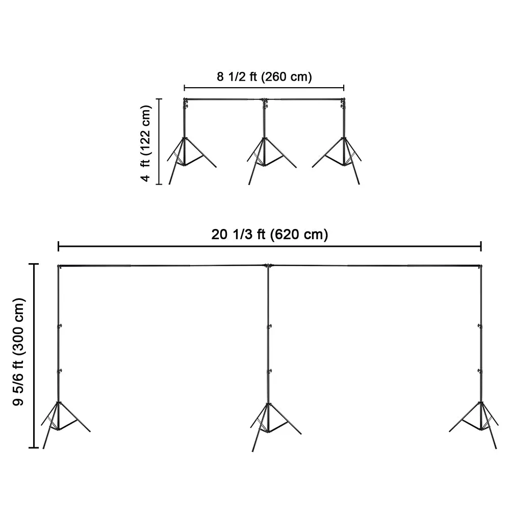 TheLAShop 20x10 ft Backdrop Stand Photo Studio Party Backdrop Support