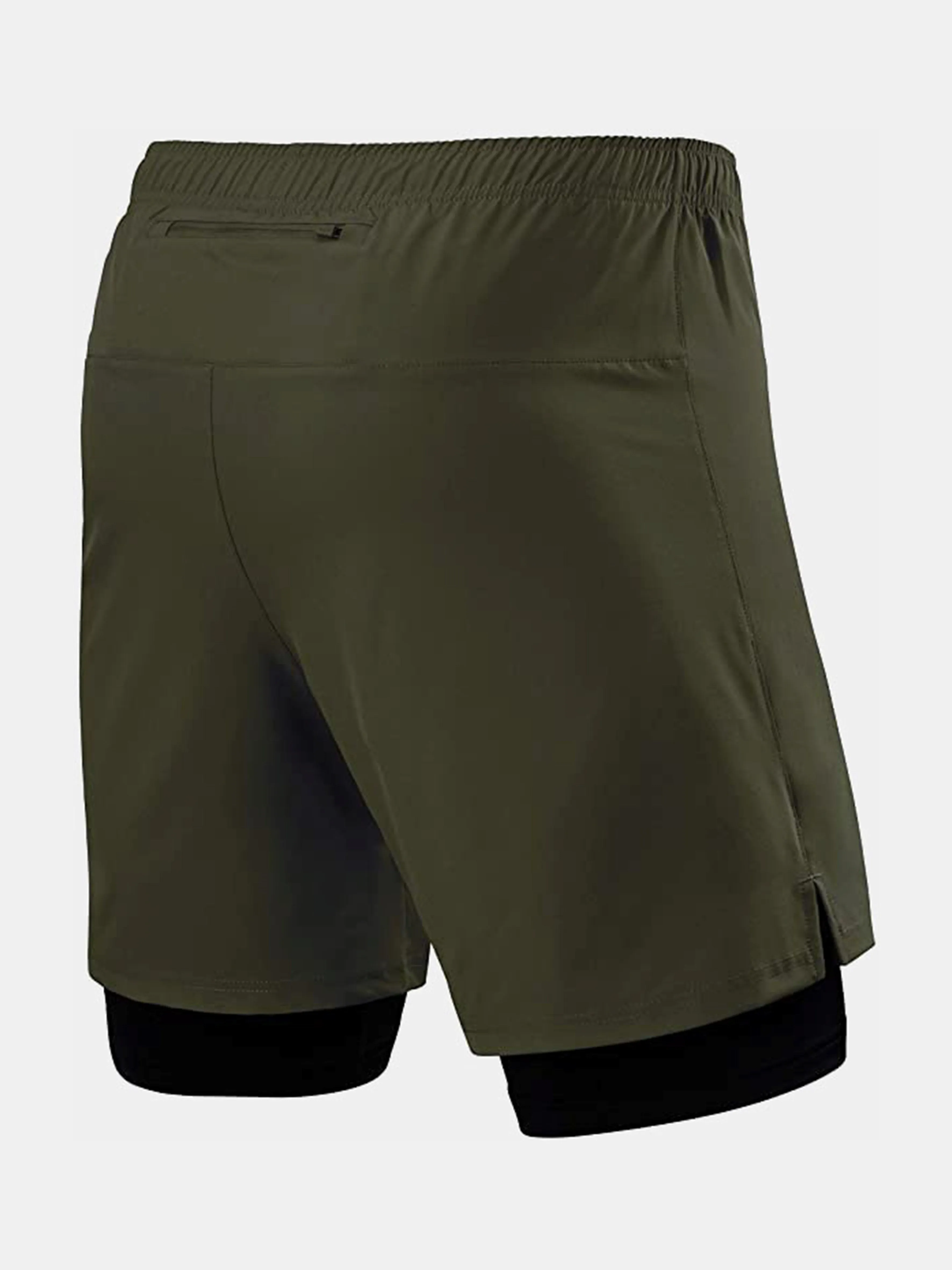 Ultra 2-in-1 Running Short For Men With Back Zip Pocket & Internal Compression Lining