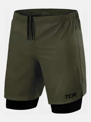 Ultra 2-in-1 Running Short For Men With Back Zip Pocket & Internal Compression Lining