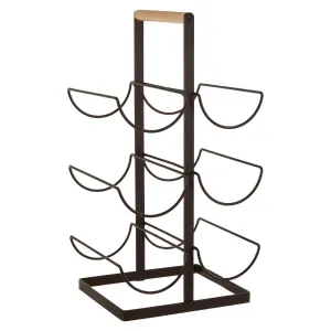 Vertex Bronze Powder Coat 6 Bottle Wine Rack