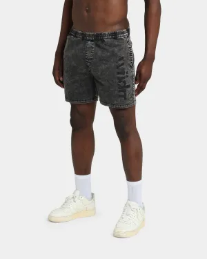 WNDRR Offcut Beach Shorts Washed Black