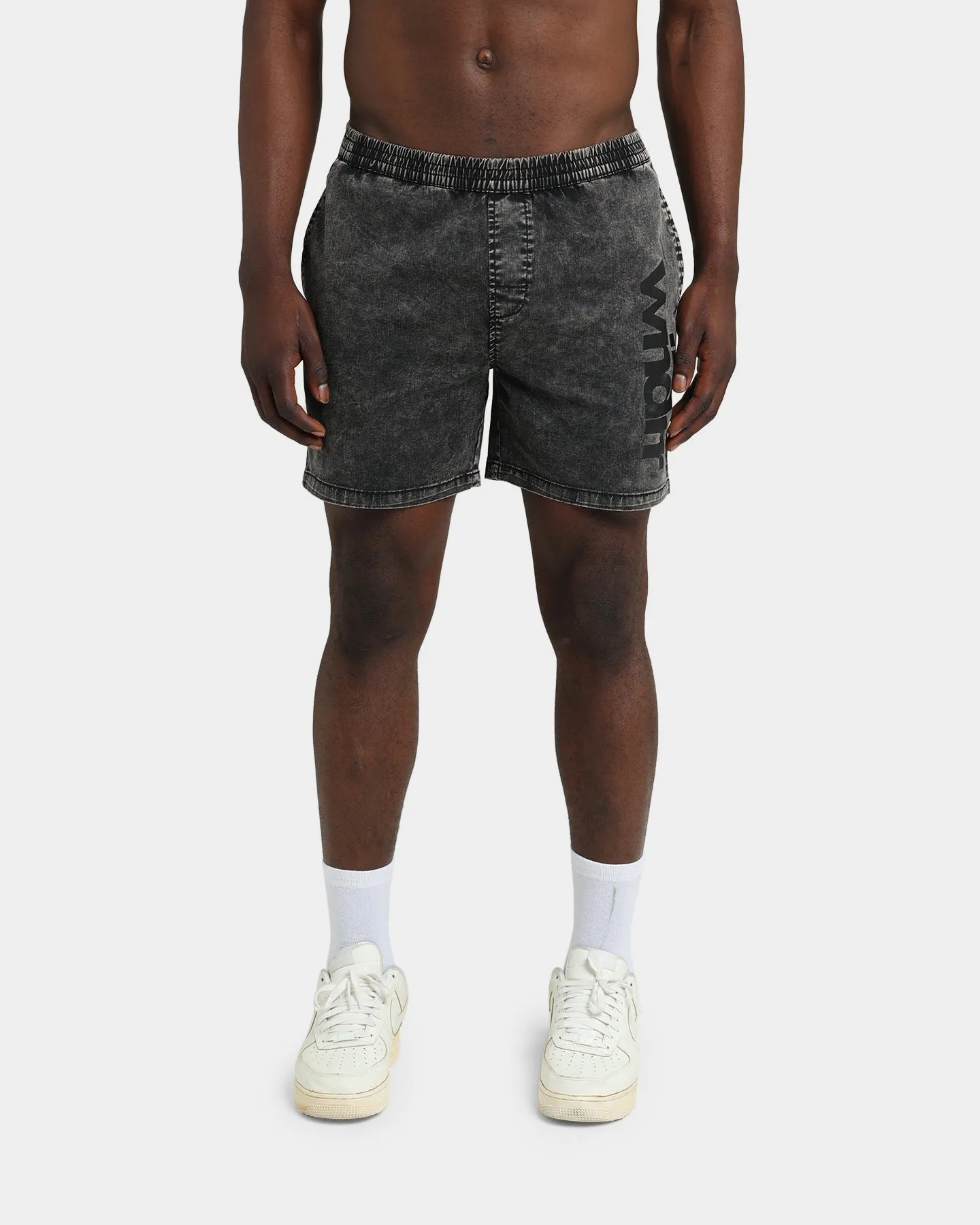 WNDRR Offcut Beach Shorts Washed Black