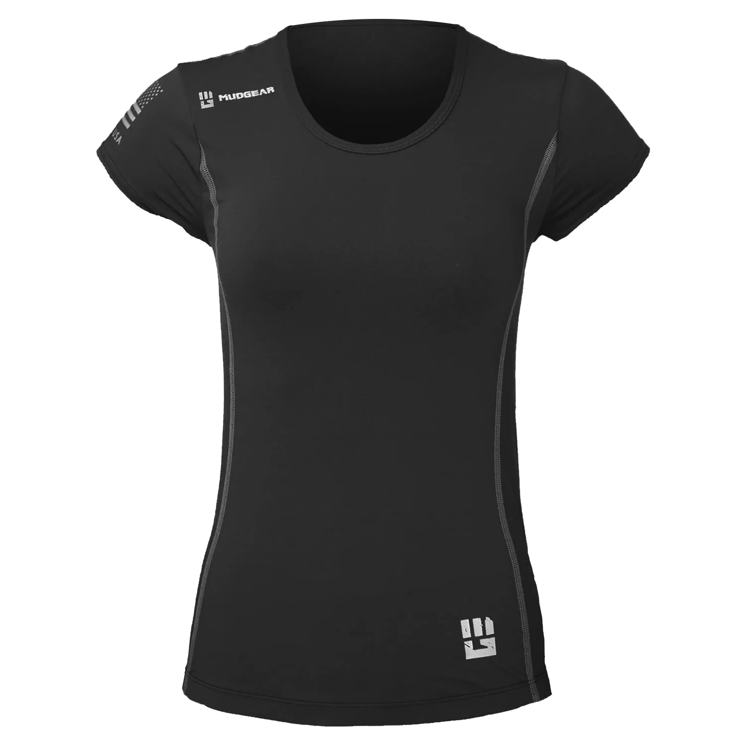 Women's Fitted Performance Shirt - Short Sleeve (Black)