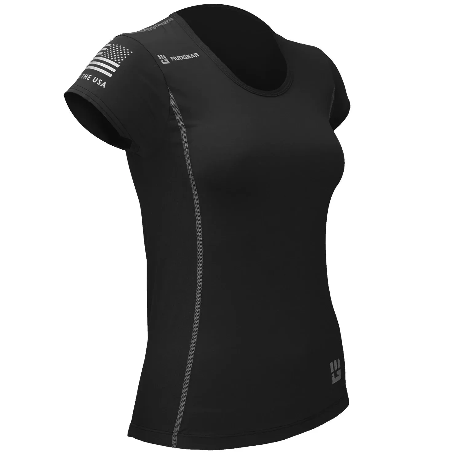 Women's Fitted Performance Shirt - Short Sleeve (Black)