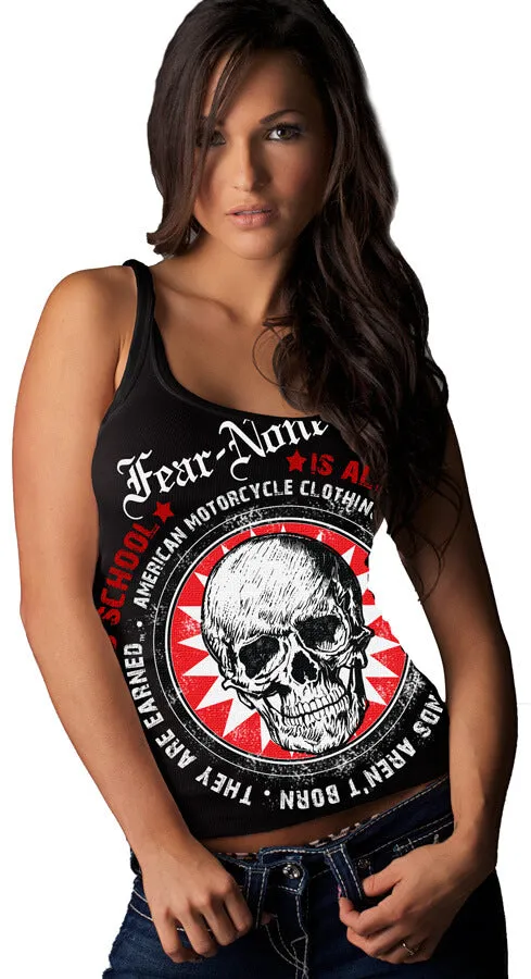 Women's Sunburst-Skull "Wrap-Around" Rider Tank