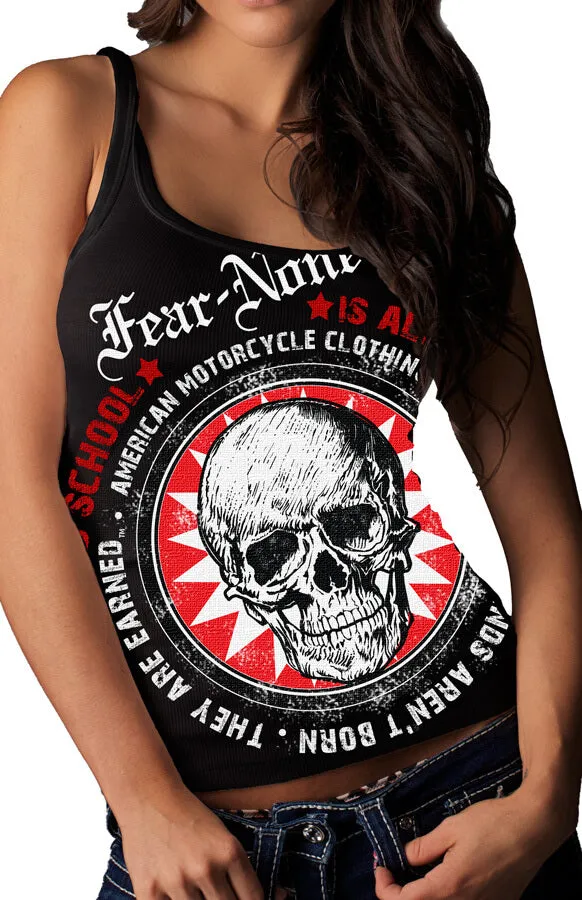 Women's Sunburst-Skull "Wrap-Around" Rider Tank